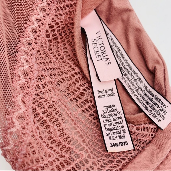 Victoria’s Secret Pink Lace Racerback Demi Bra 34B - Picture 10 of 10